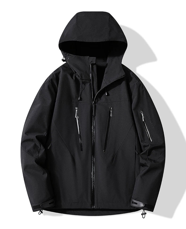 JNLN Unisex Rain Coat Hiking Camping Trekking Mountaineering Waterproof Jackets Men Women Outdoor Sporty Windproof Windbreaker