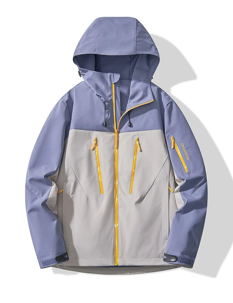 JNLN Unisex Rain Coat Hiking Camping Trekking Mountaineering Waterproof Jackets Men Women Outdoor Sporty Windproof Windbreaker
