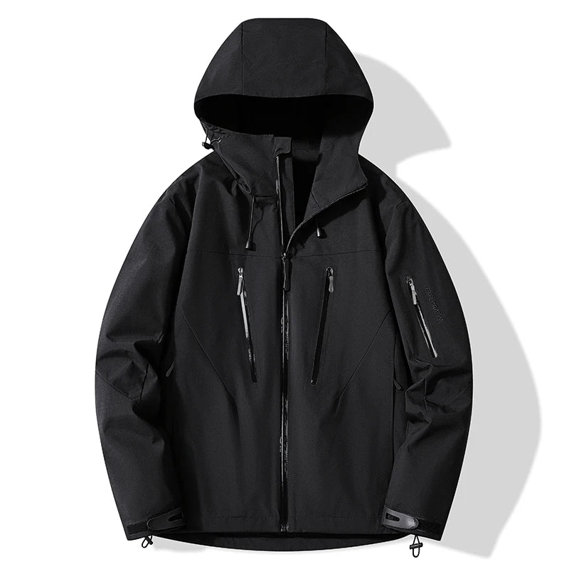 JNLN Unisex Rain Coat Hiking Camping Trekking Mountaineering Waterproof Jackets Men Women Outdoor Sporty Windproof Windbreaker
