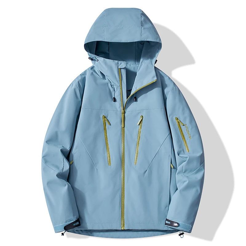 JNLN Unisex Rain Coat Hiking Camping Trekking Mountaineering Waterproof Jackets Men Women Outdoor Sporty Windproof Windbreaker